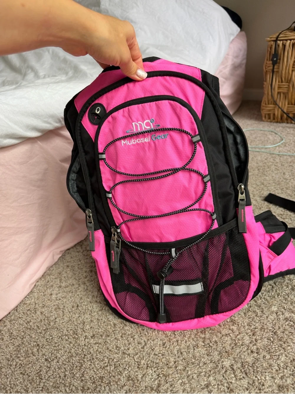 Hot Pink & Black Everyday Backpack